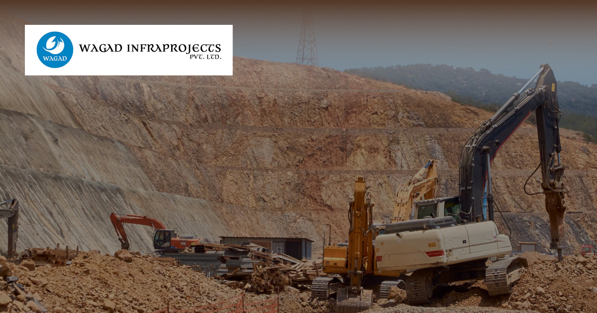 Diaphragm wall construction in progress at a mining site, featuring heavy machinery and excavation work.